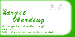 margit oberding business card